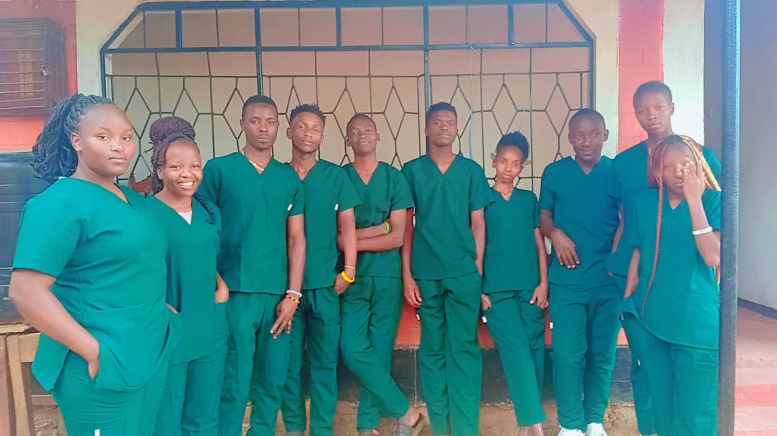 Students during training